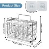 LunaLulinlk Utensil Holder for Kitchen Counter, Stainless Steel Utensil Drying Rack for Countertop with 3 Compartments, Drain Tray - 2 of 4