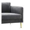 Okak Modern Plush Upholstered Corduroy Loveseat with Solid Wood Frame,Compact Sofa Couch for Living Room,Apartment - 3 of 4