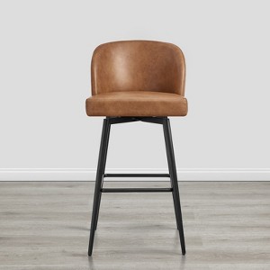Spruce&Spring Swivel Barstool with Metal Legs Set - 1 of 1
