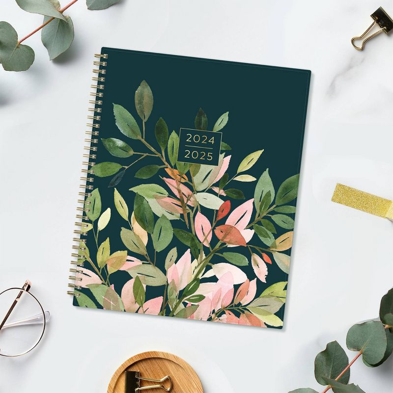 Yao Cheng for Blue Sky 2024-25 Weekly/Monthly Planner 11&#34;x8.5&#34; Wirebound Foliage Green, 3 of 13