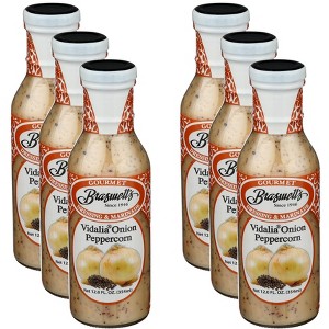 Brasswell's Vidalia Onion Peppercorn Dressing & Marinade - Case of 6 - 12 fl oz - 1 of 2