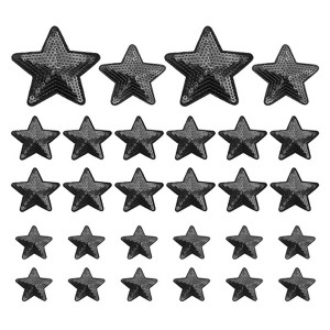 Unique Bargains DIY Embroidery Sequin Glitter Star Shape Iron on Patches 28 Pcs - 1 of 4