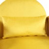 Upholstered Back Rest Seat, Accent Rattan Armrest Chair with Metal Legs, Dining Chair For Restaurants Living Room Office - 4 of 4