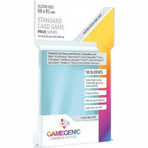 Gamegenic Prime Board Game Sleeves | Pack of 50 Extra-Clear Sleeves | 66 by 91 mm Card Sleeves Optimized for Use with Standard Card Games | Premium - 1 of 4