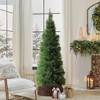 LuxenHome 6Ft Holiday Slim Artificial Pampas Grass Tree in Green - 2 of 4