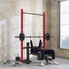 Soozier Adjustable Squat Rack with Pull Up Bar and Barbell Bar, Multi-Function Bench Press Weight Lifting Equipment - 2 of 4