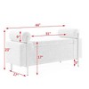 Kumasinova 44" Linen Storage Ottoman Bench with Cylindrical Arms & Gold Metal Legs, Soft Cushioned Seat, Versatile Entryway Bench/Bed Bench - 4 of 4