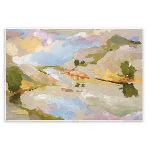 Stupell Industries Abstract Mountain Reflection Painting Wall Plaque Art, 19" x 13" - 1 of 4