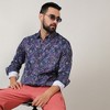 Campus Sutra Men Men's Navy Blue Paisley Shirt - 2 of 3