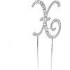 O'Creme Silver Rhinestone 'Letter X' Cake Topper - image 3 of 3