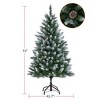 Garvee Flocked Artificial Tree, Prelit Snowy Tree with 8 Modes, Foldable Stand, Foot Pedal, Holiday Home Decoration, White Flock - 3 of 4