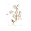 Anna-Kaci Elegant Cherry Blossom Flower Plant Brooch Lapel Pin Shell Pearl Leaf Brooches Pins For Birthday - 2 of 4