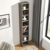 NicBex Bookcases for Living Room 8-Tier Bookshelf Storage Cabinet with Adjustable Shelves Multi-functional Double-decker Bookcase for Home Office - 4 of 4