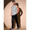 INSPIRE CHIC Men's Patchwork Sleeveless Party Night Out Sparkle Sequin Tank Top - 4 of 4