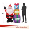 6FT Christmas Inflatable Outdoor Decorations, Cute Santa with Gift Box, Blow Up Xmas Yard Decoration for Holiday Home Party Garden Lawn Decor - 2 of 4