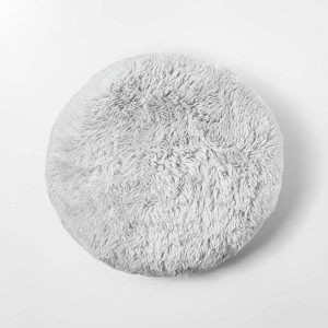 Faux Fur Floor Kids' Pillow Gray - Pillowfort™ - 1 of 4