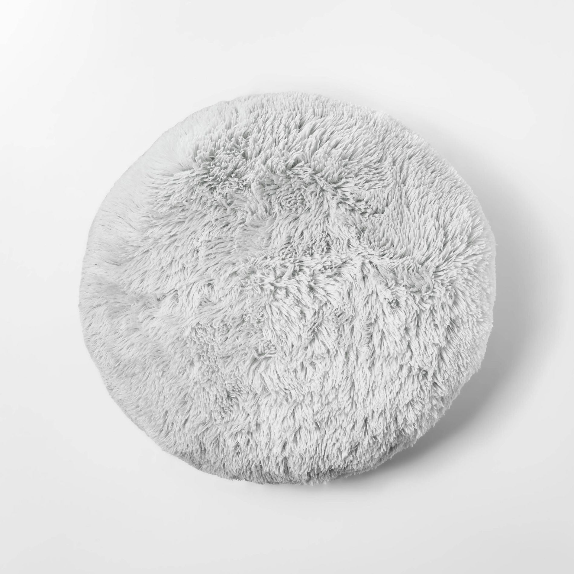 Faux Fur Floor Kids' Pillow Gray - Pillowfort™