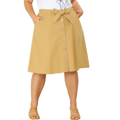 khaki skirt womens plus