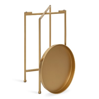 Gold Metal Foldable Tray Accent Table