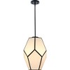 Progress Lighting Latham 1-Light Pendant, Matte Black, White Art Glass - 3 of 3