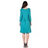 24seven Comfort Apparel Womens Midi Length Pocket Dress - 3 of 4