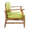 GDFStudio Abena Outdoor Acacia Wood Club Chair with Cushions - 4 of 4