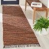 Vintage Leather W/ Fringes VTL501 Flat Weave Indoor Rugs - Safavieh - 2 of 4