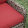 Leisure Made Mitchell 5pc Wicker Sectional in Red Fabric - 4 of 4