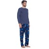 Ashford & Brooks Men's Jersey Knit Long-Sleeve Top and Mink Fleece Bottom Pajama Set - 2 of 4