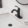 BWE Single Handle Bathroom Faucet For One Hole with 3 Holes Deck Plate and Metal Drain - 2 of 4