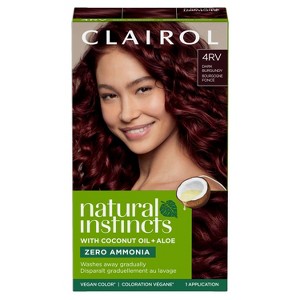 Natural Instincts Clairol Demi-Permanent Hair Color Cream Kit - 4RV Dark Burgundy, Rich Plum - 1 of 4