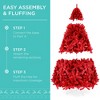 Best Choice Products Pre-Lit Red Christmas Tree, Artificial Full Holiday Decoration w/ Incandescent Lights - 4 of 4