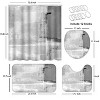 LunaLulinlk 4Pcs Abstract Art Shower Curtain Sets with Rugs and Hooks Gray Bathroom Shower Curtain Sets - 4 of 4
