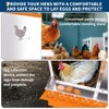 Chicken Nesting Boxes, Hole Roll Away Nest Box for Chicken Coop, Metal Egg Laying Box with Lid Cover to Protect Eggs, Rollout Egg Collection - 3 of 4