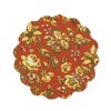 C&F Home Estelle Round Quilted Reversible Floral Damask Placemats Set of 6, 17" - 3 of 4