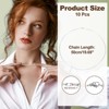 Unique Bargains Thin Flat  Stainless Steel Charm Snake Chain Necklaces 10 Pcs - 2 of 4