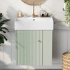 NicBex 21.6" Bathroom Vanity with Sink, Floating Vanity, Bathroom Cabinet Storage with 2 Spacious Drawers and 2 Open Shelf for Bathroom - 2 of 4