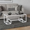 Hollywood Regency Metal White Coffee Table - Henn&Hart - 2 of 4