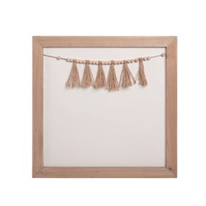 Transpac Wood 15.75 in. Brown Custom Wall Sign with Tassel - 1 of 2