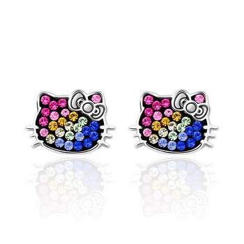 Hello Kitty Rainbow Crystal Stud Earrings