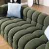 84.3" x 35.83"3-Seater Sofa with Plush Multi-Density Foam Cushions, Two Pillows and Olive Green Color - 3 of 4