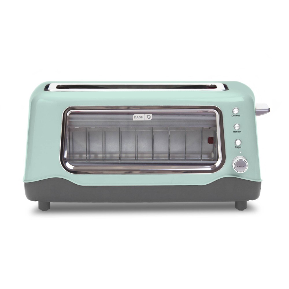 Dash 2-Slice Clear View Toaster - Aqua