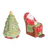 Transpac Christmas Classic Santa and Tree Dolomite Salt and Pepper Shakers Collectables Multicolor 3.25 in. Set of 2 - 2 of 4