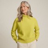 Lands' End Women's Fuzzy Turtleneck Lantern Sleeve Jacquard Sweater - 4 of 4