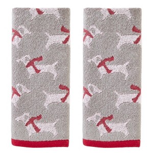 SKL Home 2pk Red Scarf Dachshunds Hand Towels - 1 of 4