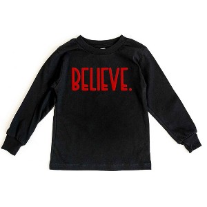 The Juniper Shop Believe Bold Puff Print Toddler Long Sleeve Tee - 1 of 3