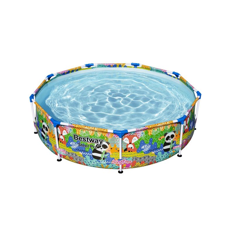 Bestway Steel Pro Above Ground Round Outdoor Backyard Swimming Pool, 6 of 8