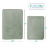 Hearth & Harbor Bathroom Rugs, Ultra Soft Velvet Memory Foam Bath Mats with PVC Backing - 3 of 4