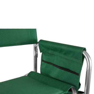 Hunter Green Ultimate Comfort Portable Sports Chair with Side Table