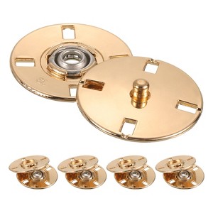 Unique Bargains Alloy Invisible Durable High Hardness Buckle Fasteners Press Studs Buttons 5 Pcs - 1 of 4